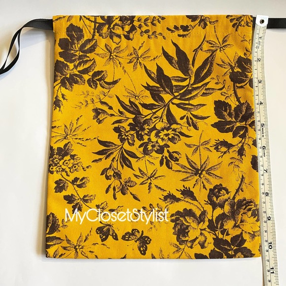GUCCI Floral Toile Canvas Purse Bag NEW! Graphic Gift Bag RARE! pouch - Picture 3 of 6